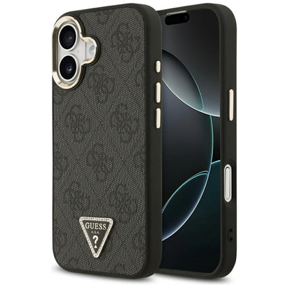 MagSafe-kotelo Apple iPhone 17:lle, Guess, 4G Triangle Diamond -logo, musta