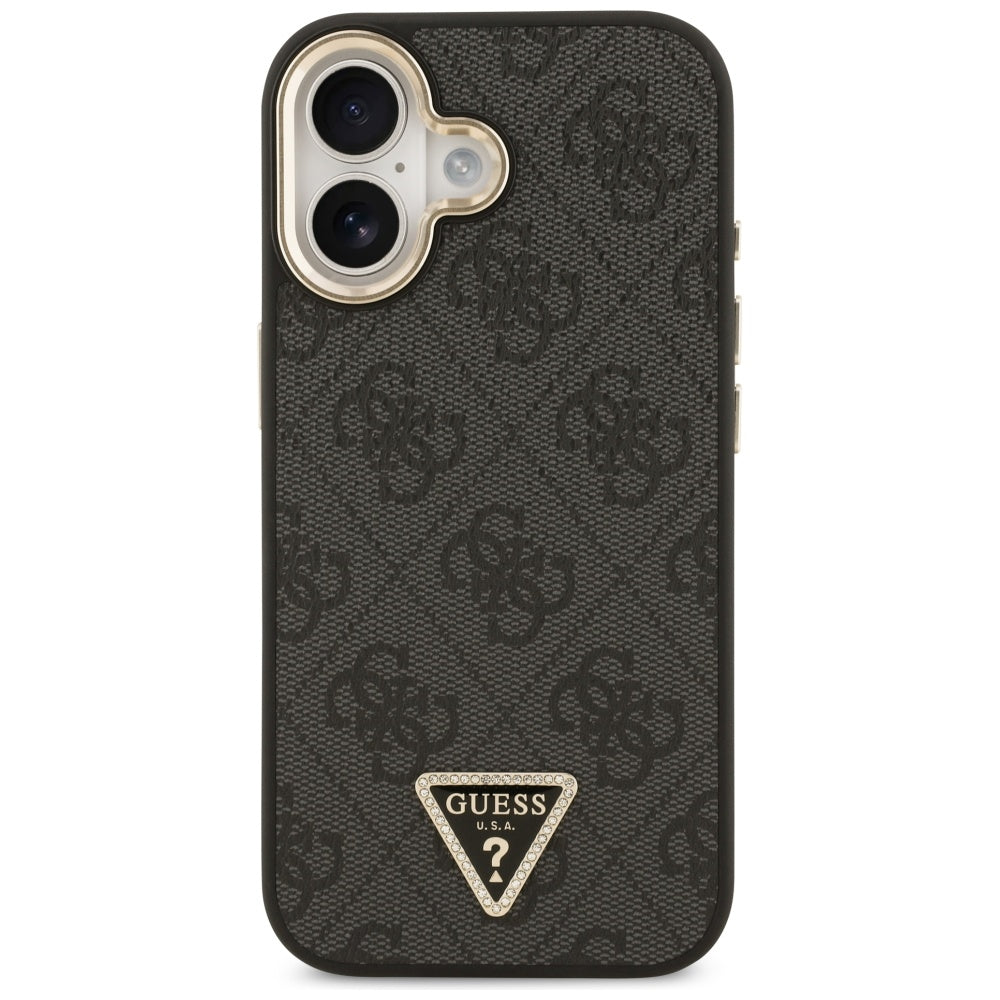 MagSafe-kotelo Apple iPhone 17:lle, Guess, 4G Triangle Diamond -logo, musta