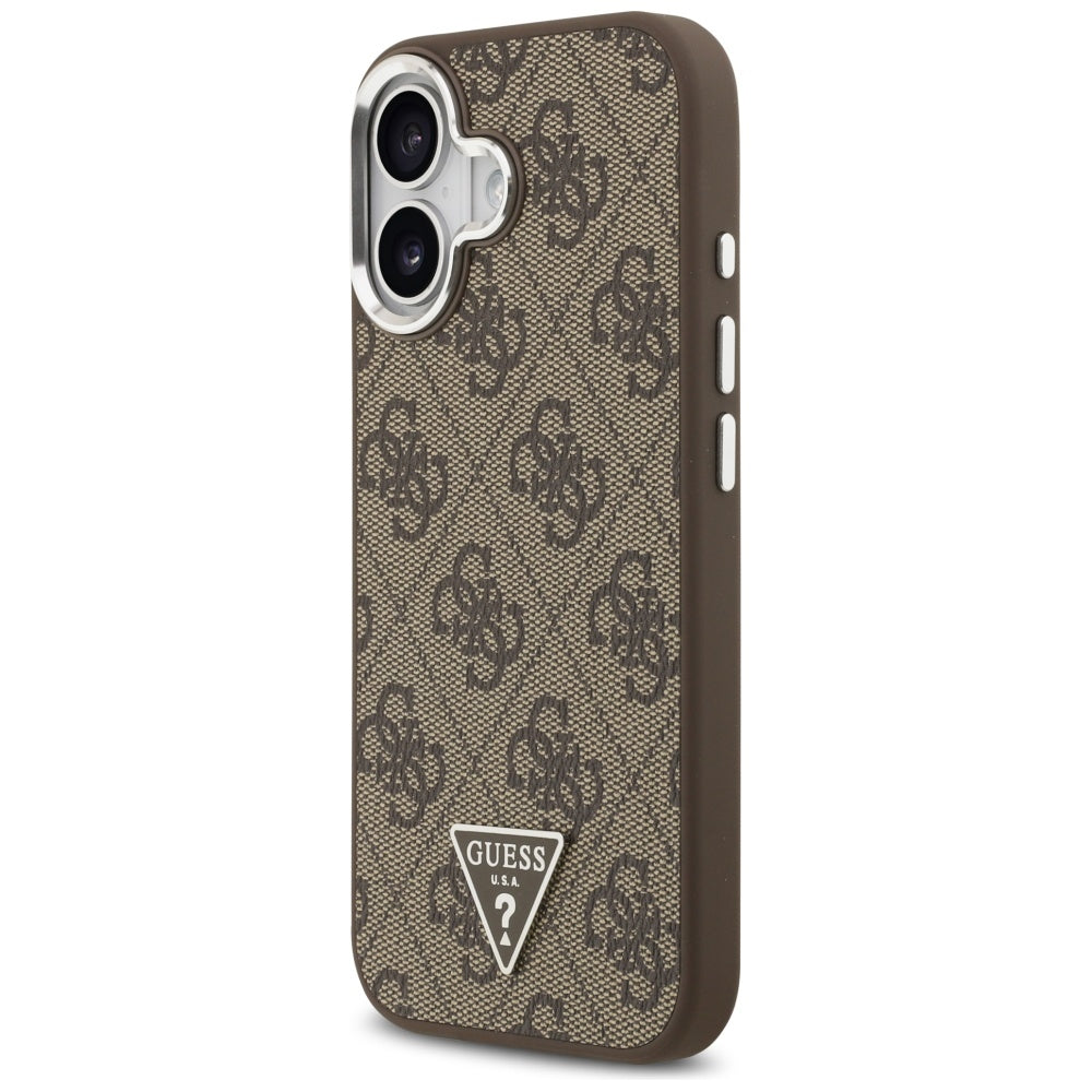 MagSafe-kotelo Apple iPhone 17:lle, Guess, 4G Triangle Logo, Hopeanruskea