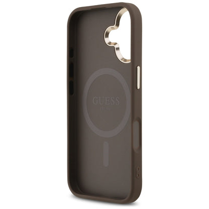 MagSafe-kotelo Apple iPhone 17:lle, Guess, 4G Triangle Logo, Kultainen Ruskea