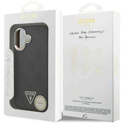 MagSafe-kotelo Apple iPhone 17:lle, Guess, 4G Triangle Logo, Musta Hopea