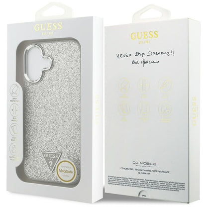 MagSafe-kotelo Apple iPhone 17:lle, Guess, Glitter Triangle Logo, Hopea