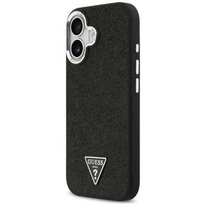 MagSafe-kotelo Apple iPhone 17:lle, Guess, Glitter Triangle Logo, Musta