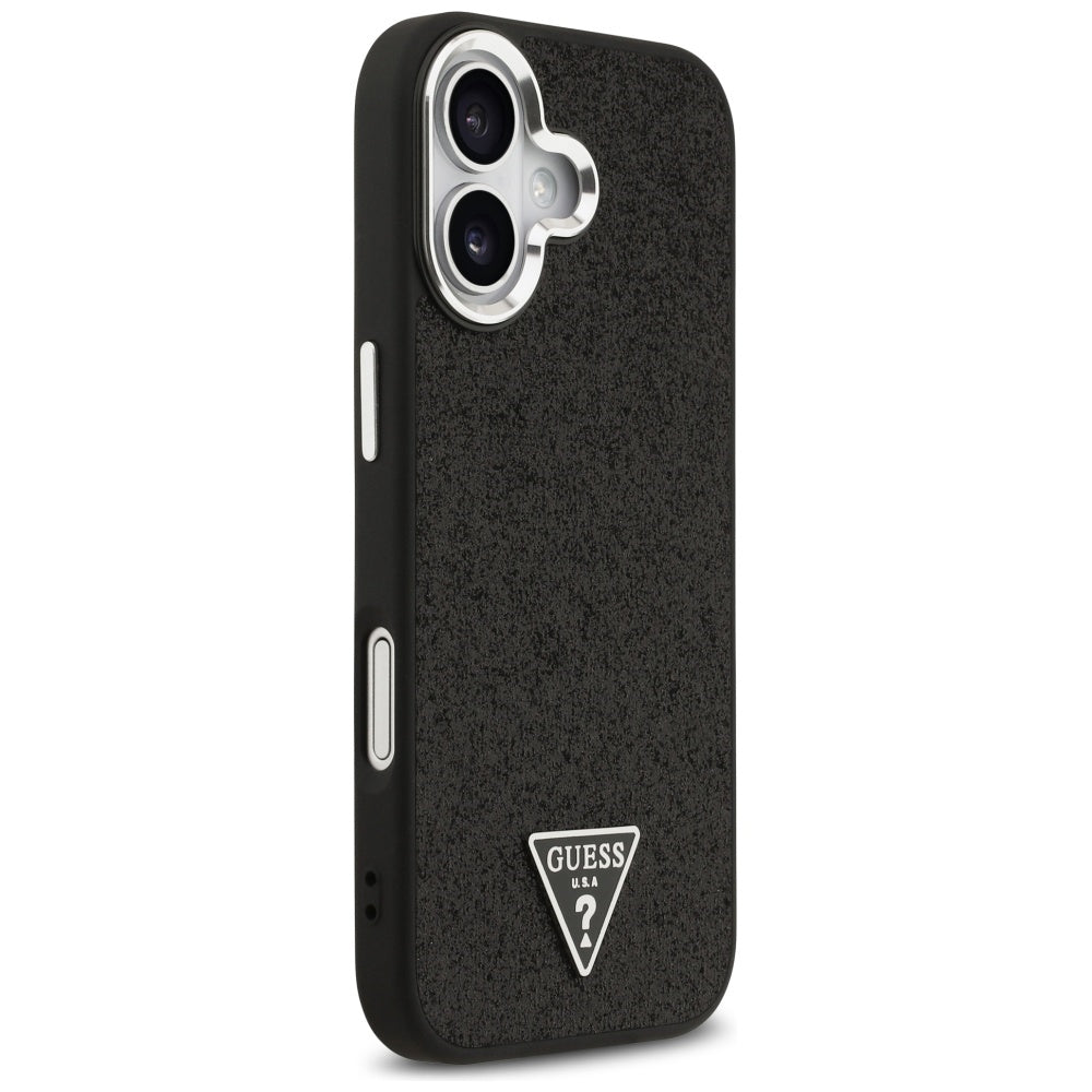MagSafe-kotelo Apple iPhone 17:lle, Guess, Glitter Triangle Logo, Musta