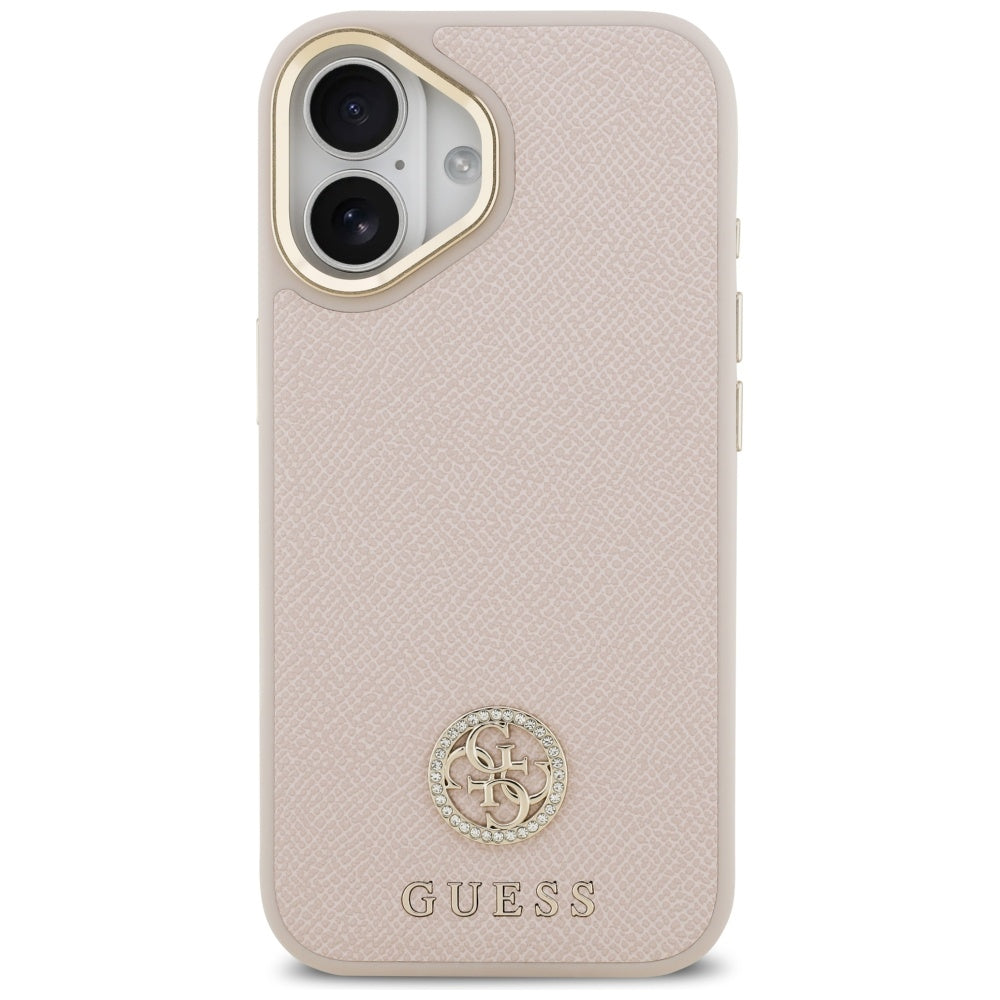 MagSafe-kotelo Apple iPhone 17:lle, Guess, Grained Strass Logo, Pinkki