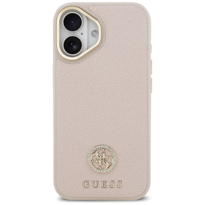 MagSafe-kotelo Apple iPhone 17:lle, Guess, Grained Strass Logo, Pinkki