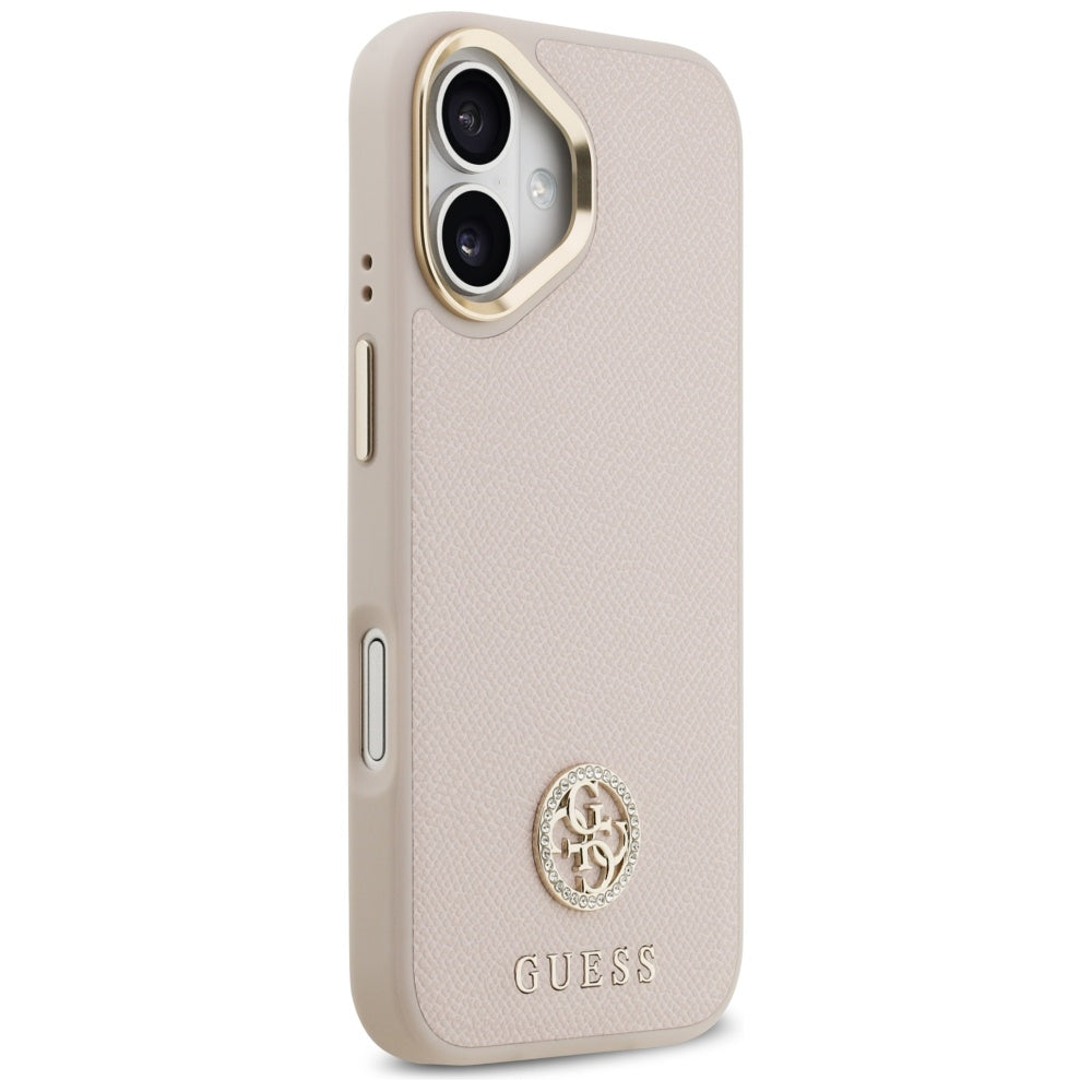 MagSafe-kotelo Apple iPhone 17:lle, Guess, Grained Strass Logo, Pinkki