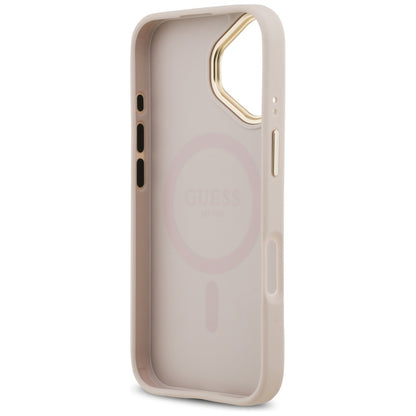 MagSafe-kotelo Apple iPhone 17:lle, Guess, Grained Strass Logo, Pinkki