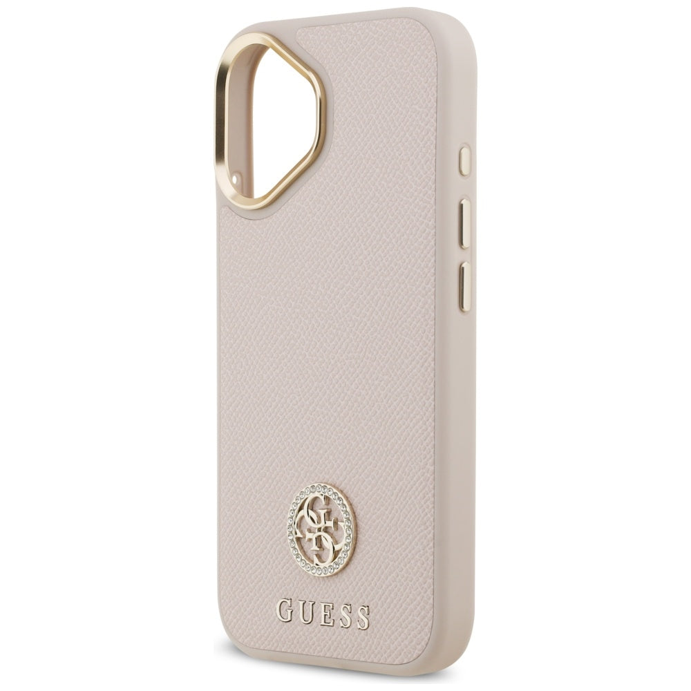 MagSafe-kotelo Apple iPhone 17:lle, Guess, Grained Strass Logo, Pinkki