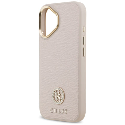 MagSafe-kotelo Apple iPhone 17:lle, Guess, Grained Strass Logo, Pinkki