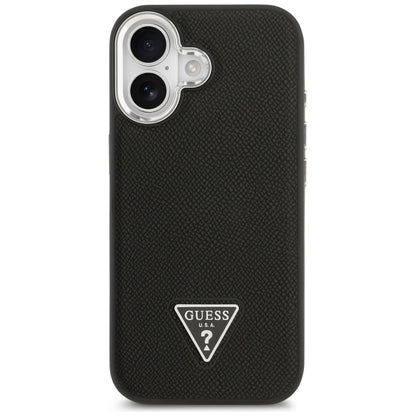 MagSafe-kotelo Apple iPhone 17:lle, Guess, Grained Triangle Logo, Musta