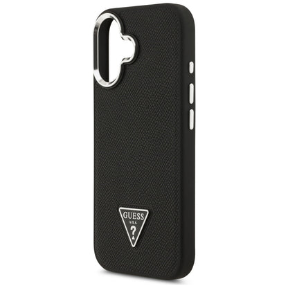 MagSafe-kotelo Apple iPhone 17:lle, Guess, Grained Triangle Logo, Musta