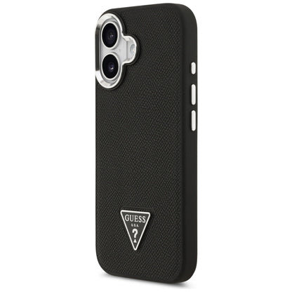 MagSafe-kotelo Apple iPhone 17:lle, Guess, Grained Triangle Logo, Musta