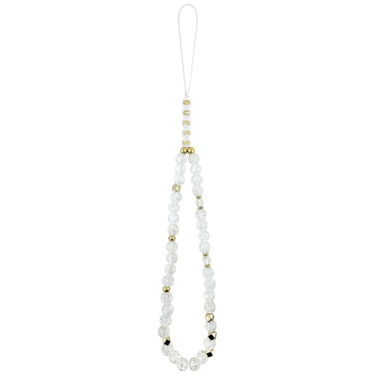 MagSafe-kotelo Apple iPhone 17:lle, Guess, IML Flowers with Pearl Strap, Valkoinen