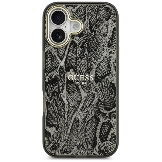 MagSafe-kotelo Apple iPhone 17:lle, Guess, Python-kuosi, Musta