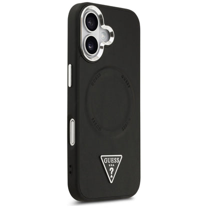 MagSafe-kotelo Apple iPhone 17:lle, Guess, Triangle Logo, Musta Hopea