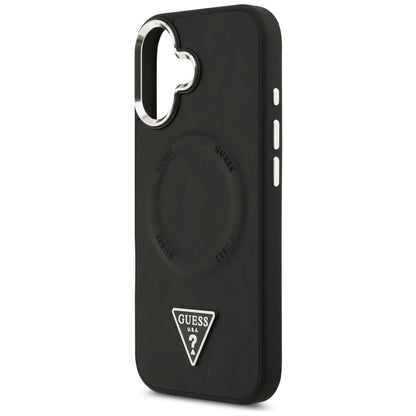 MagSafe-kotelo Apple iPhone 17:lle, Guess, Triangle Logo, Musta Hopea