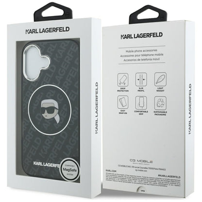 MagSafe Case for Apple iPhone 17, Karl Lagerfeld, IML Karl's Head, Black