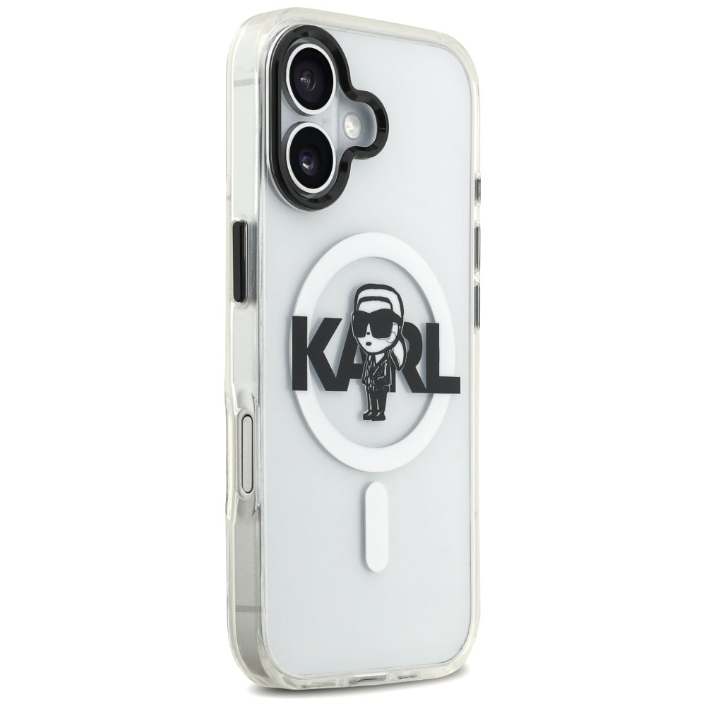 MagSafe Case for Apple iPhone 17, Karl Lagerfeld, IML Sketch Logo Karl, Transparent