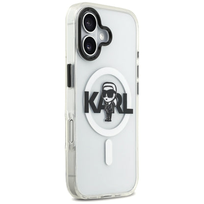 MagSafe Case for Apple iPhone 17, Karl Lagerfeld, IML Sketch Logo Karl, Transparent