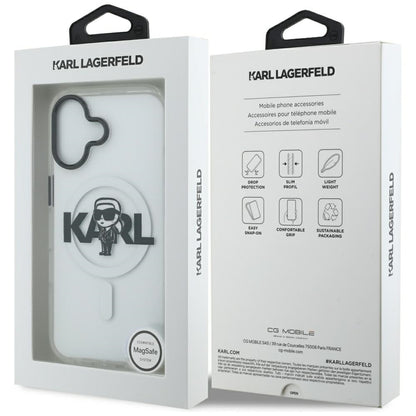 MagSafe Case for Apple iPhone 17, Karl Lagerfeld, IML Sketch Logo Karl, Transparent
