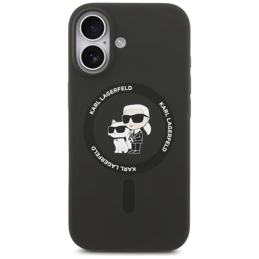 MagSafe-kotelo Apple iPhone 17:lle, Karl Lagerfeld, Ring Karl & Choupette, Musta