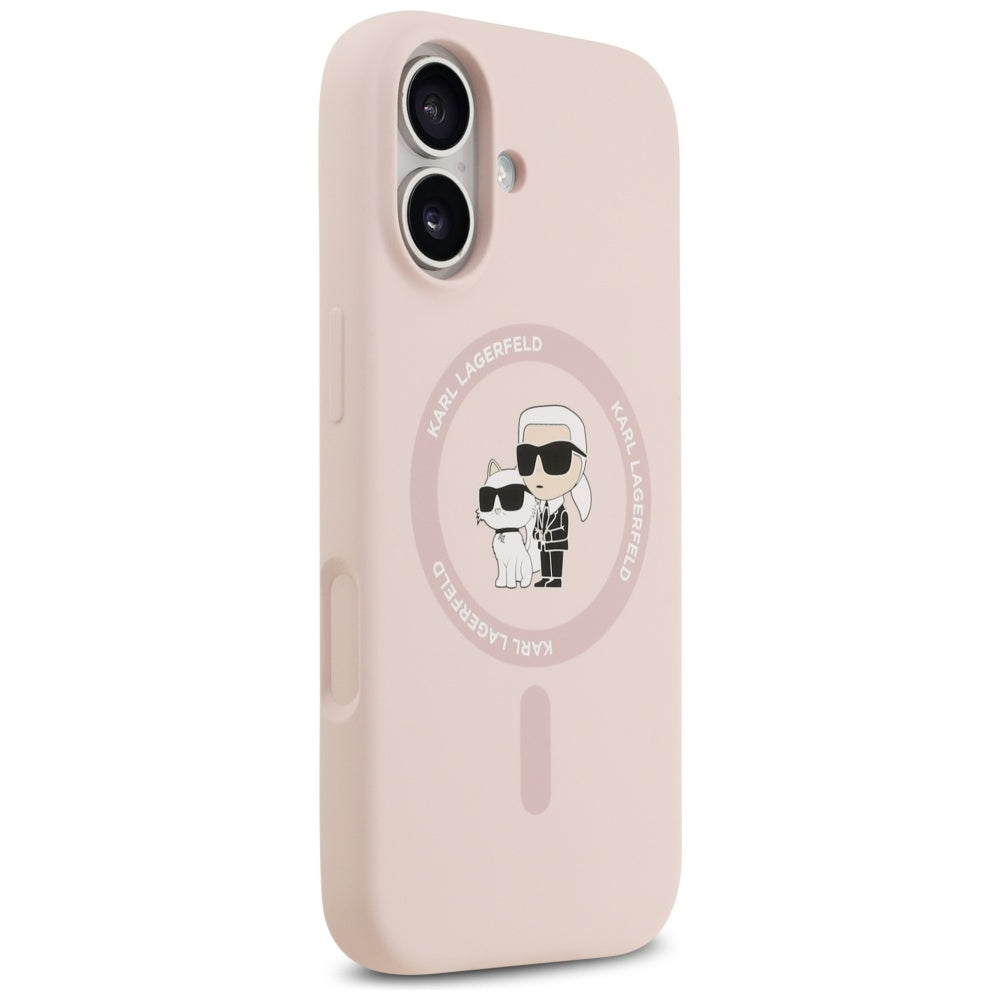 MagSafe-kotelo Apple iPhone 17:lle, Karl Lagerfeld, Ring Karl & Choupette, Pinkki