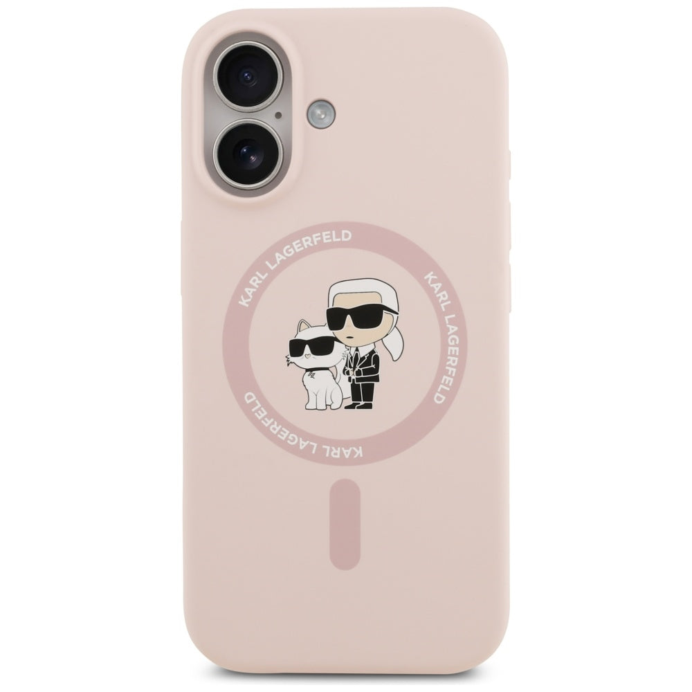 MagSafe-kotelo Apple iPhone 17:lle, Karl Lagerfeld, Ring Karl & Choupette, Pinkki