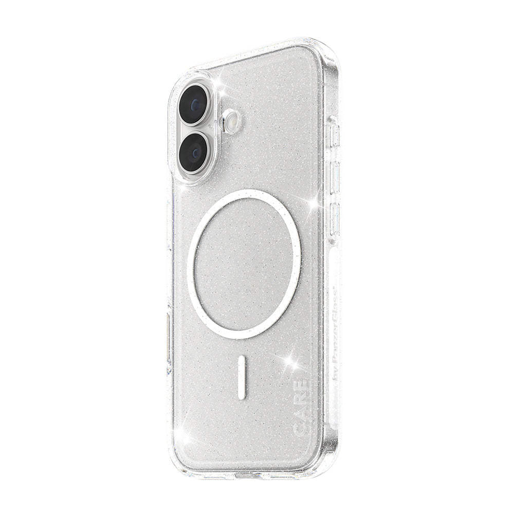 MagSafe-kotelo Apple iPhone 17:lle, PanzerGlass, Care Urban Explorer Star Lit, Valkoinen Läpinäkyvä