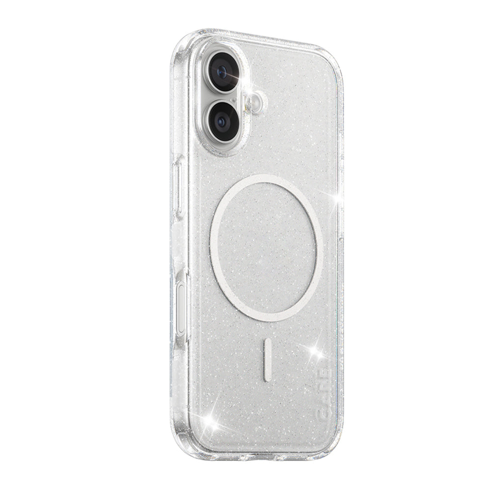 MagSafe-kotelo Apple iPhone 17:lle, PanzerGlass, Care Urban Explorer Star Lit, Valkoinen Läpinäkyvä