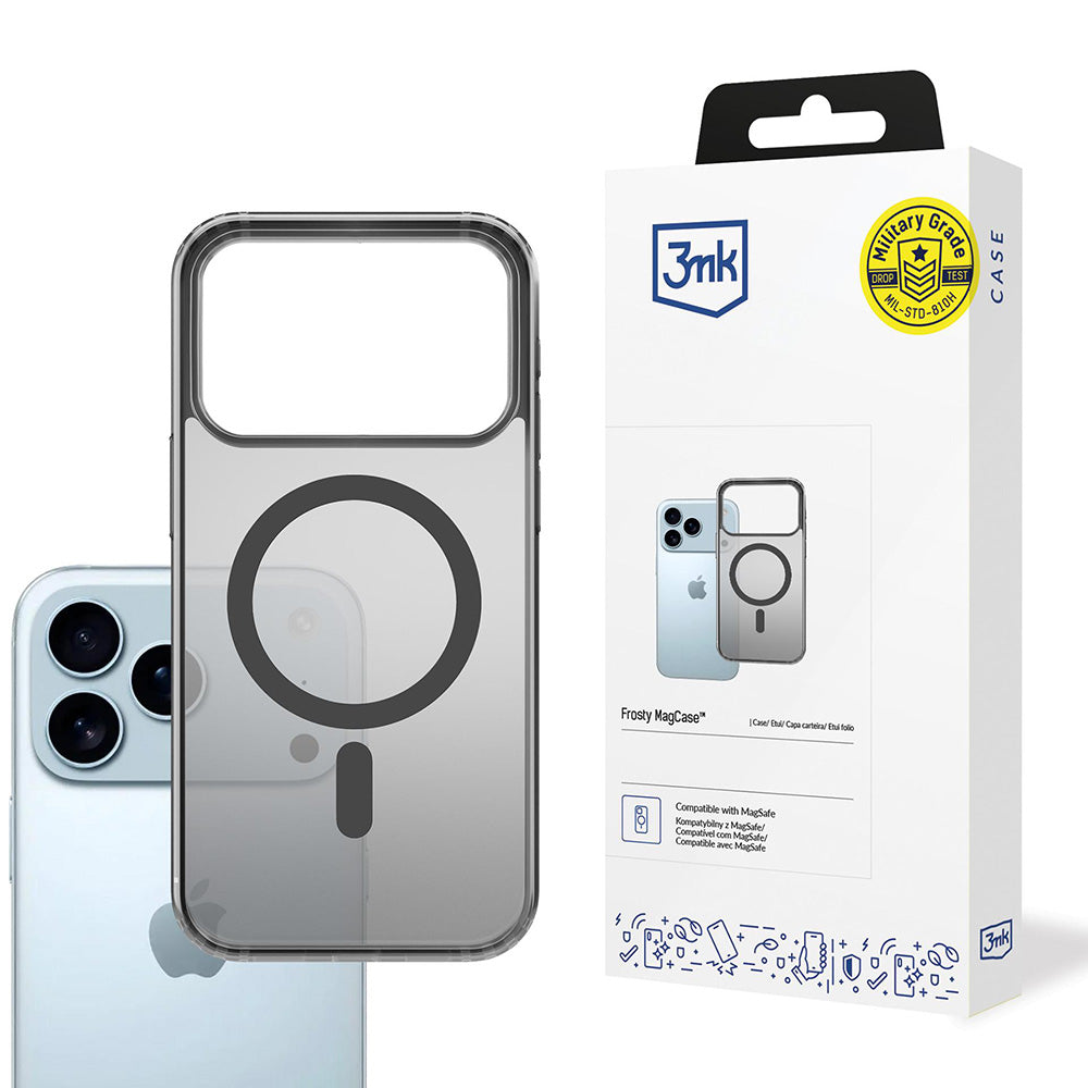 MagSafe-kotelo Apple iPhone 17 Prolle, 3MK, Frosty MagCase, Musta