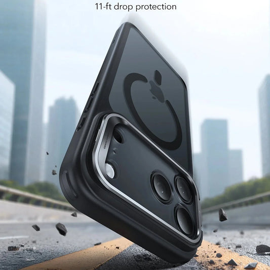 MagSafe-kotelo Apple iPhone 17 Prolle, ESR, Classic Hybrid Kickstand, Satinoitu Musta