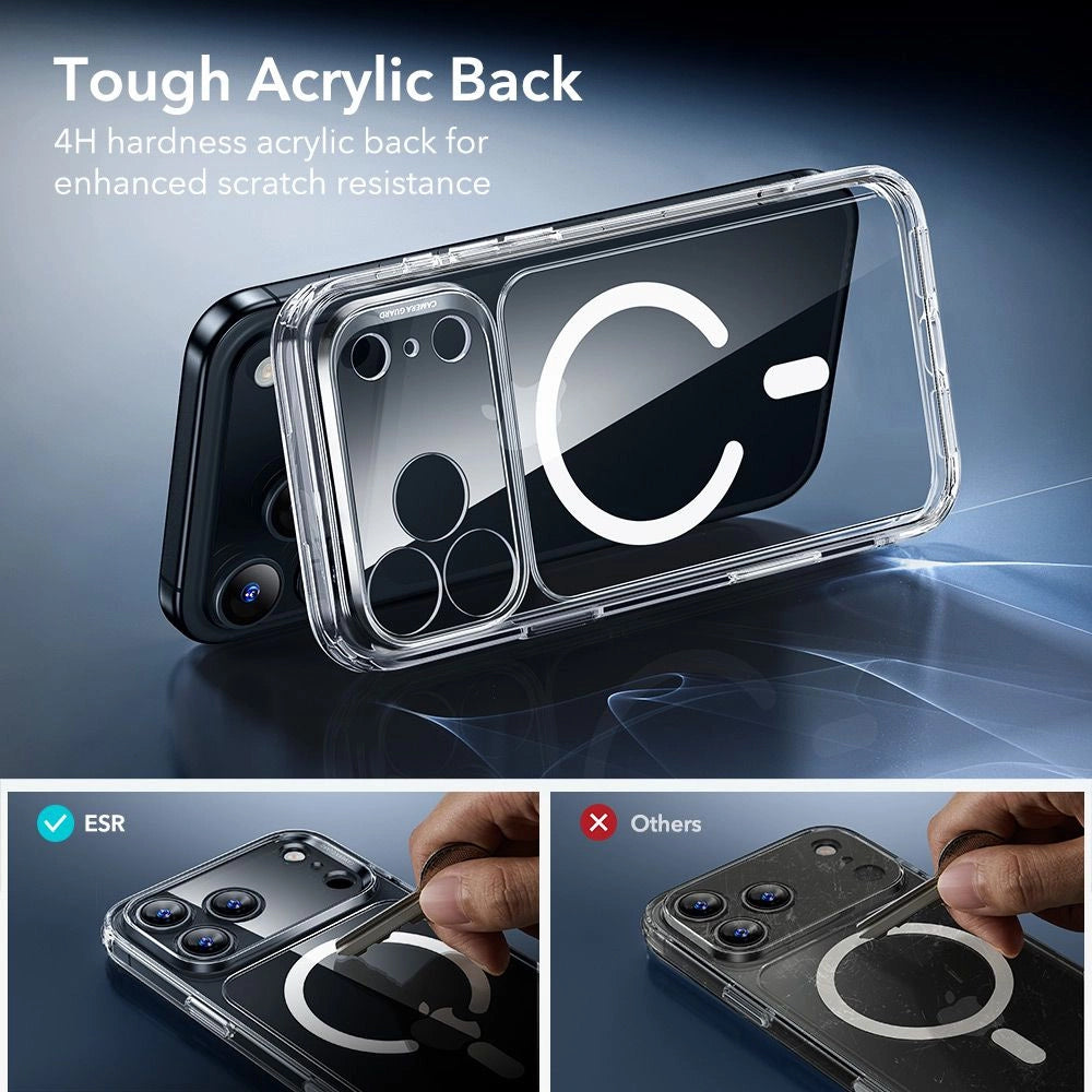 MagSafe Case for Apple iPhone 17 Pro, ESR, Classic Hybrid with Screen Protector, Transparent