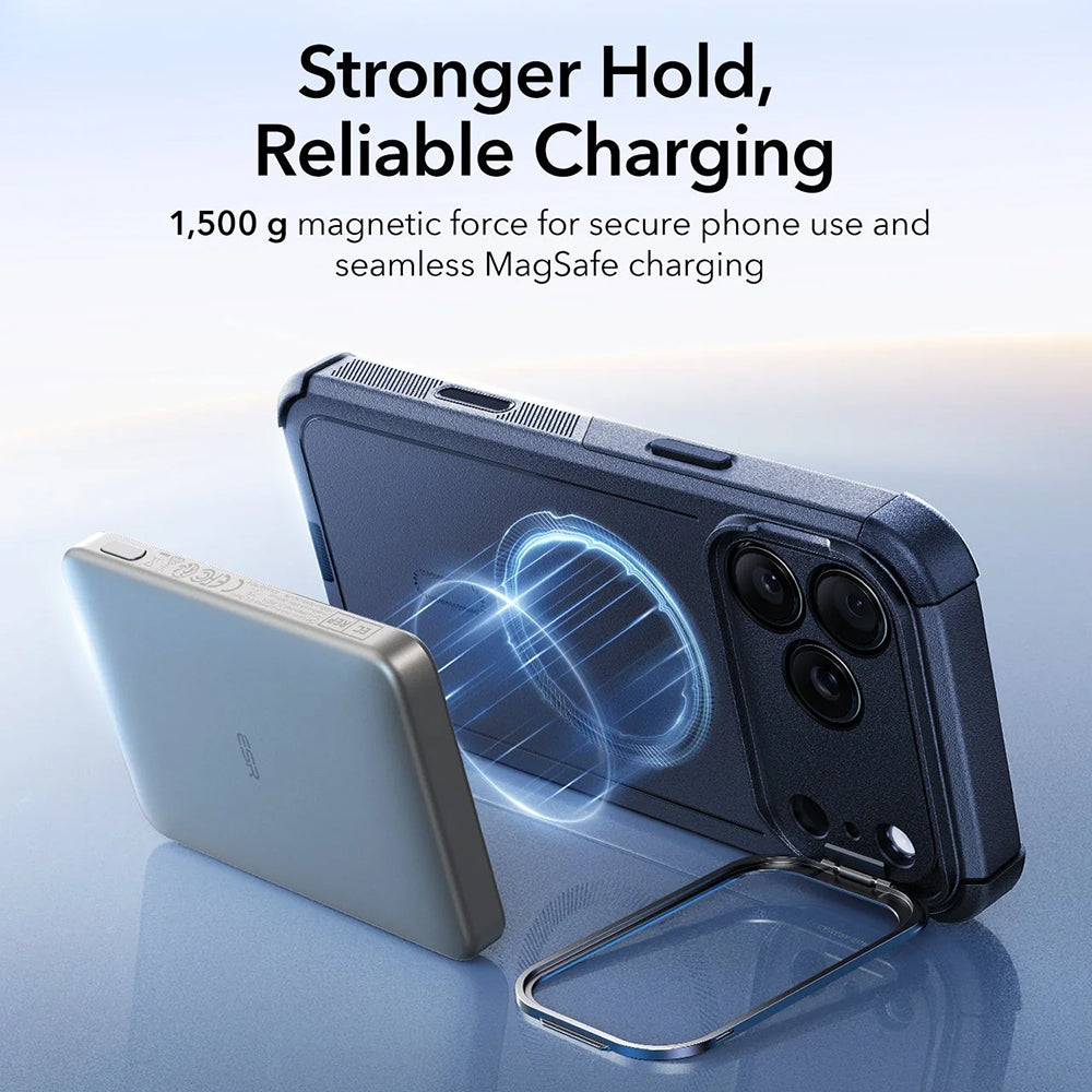 MagSafe-kotelo Apple iPhone 17 Prolle, ESR, Cyber Armor Kickstand, Sininen