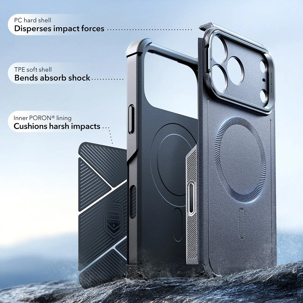 MagSafe-kotelo Apple iPhone 17 Prolle, ESR, Cyber Armor Kickstand, Harmaa