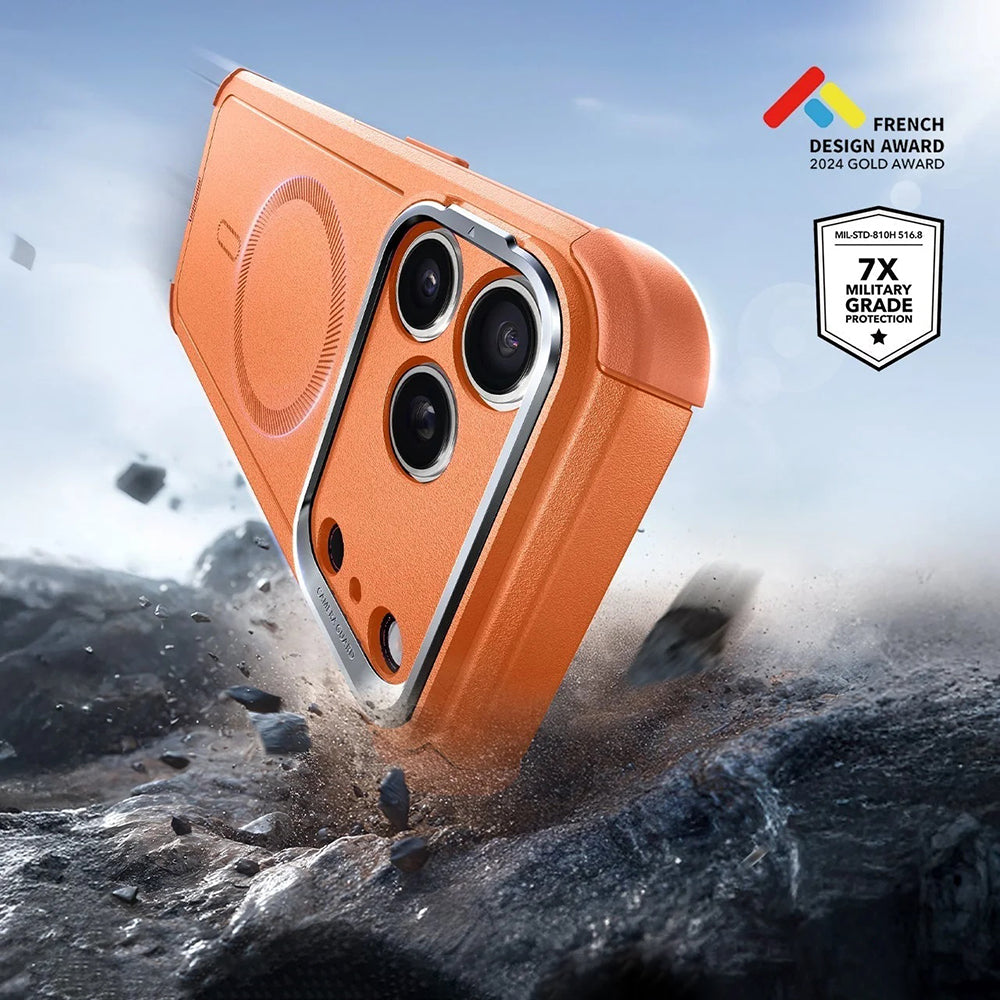 MagSafe-kotelo Apple iPhone 17 Prolle, ESR, Cyber Armor Kickstand, Oranssi