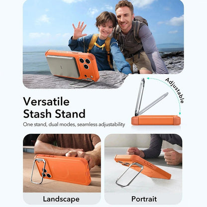 MagSafe-kotelo Apple iPhone 17 Prolle, ESR, Cyber Armor Kickstand, Oranssi