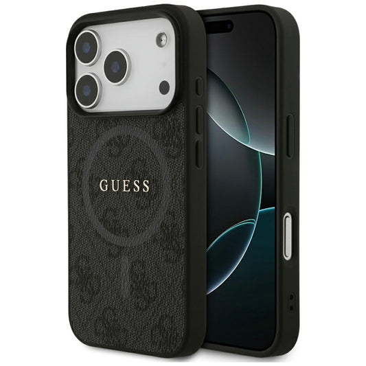 MagSafe-kotelo Apple iPhone 17 Prolle, Guess, 4G Ring Classic Logo, Musta
