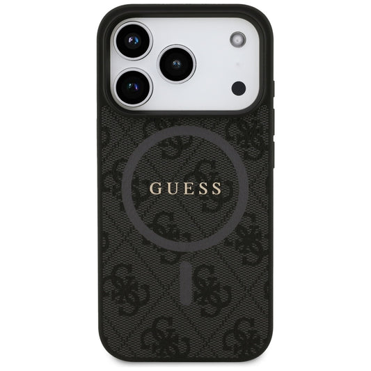 MagSafe-kotelo Apple iPhone 17 Prolle, Guess, 4G Ring Classic Logo, Musta