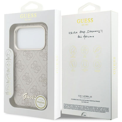 MagSafe-kotelo Apple iPhone 17 Prolle, Guess, 4G Script Logo, Pinkki
