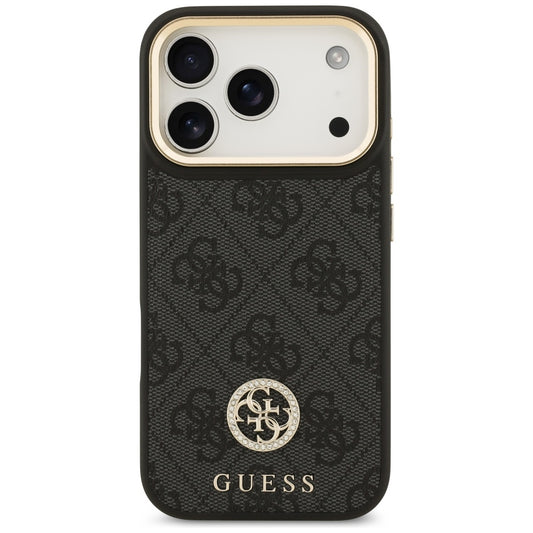 MagSafe-kotelo Apple iPhone 17 Prolle, Guess, 4G Strass -logo, Musta