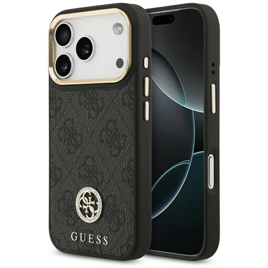 MagSafe-kotelo Apple iPhone 17 Prolle, Guess, 4G Strass -logo, Musta