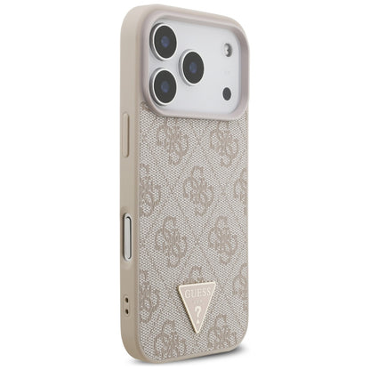 MagSafe-kotelo Apple iPhone 17 Prolle, Guess, 4G Triangle -logo helminauhalla, Pinkki