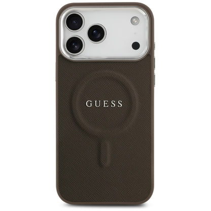 MagSafe-kotelo Apple iPhone 17 Prolle, Guess, Classic Logo, Ruskea