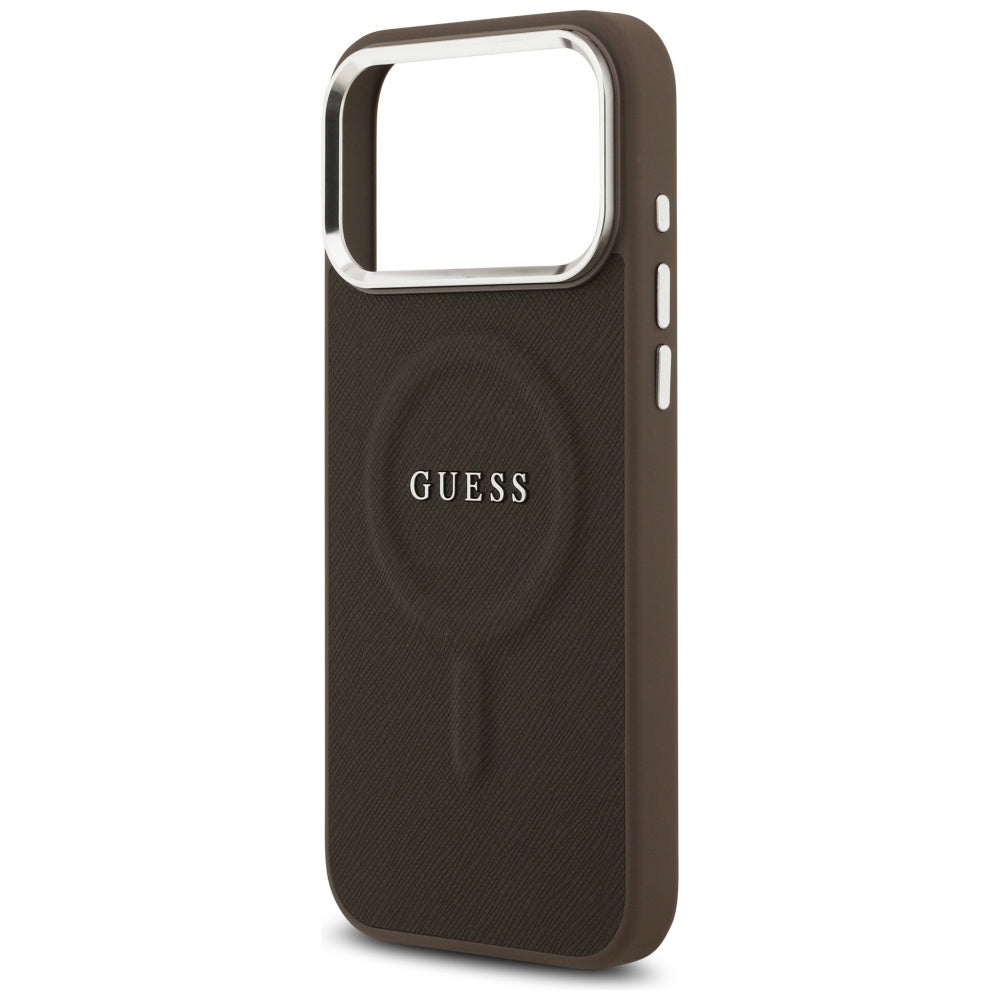 MagSafe-kotelo Apple iPhone 17 Prolle, Guess, Classic Logo, Ruskea