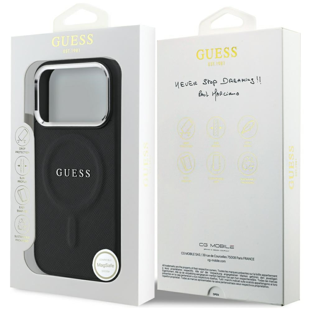 MagSafe-kotelo Apple iPhone 17 Prolle, Guess, Classic Logo, Musta