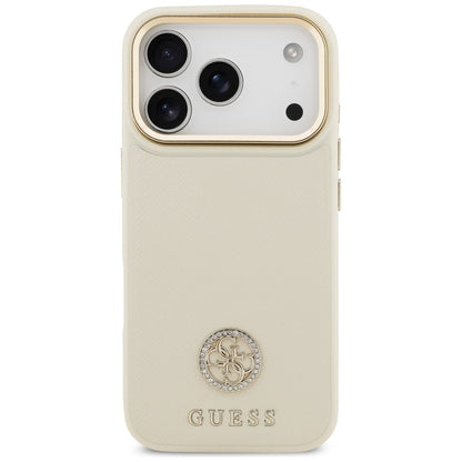 MagSafe-kotelo Apple iPhone 17 Prolle, Guess, Grained Strass Logo, Beige