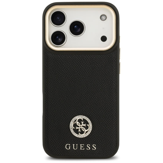 MagSafe-kotelo Apple iPhone 17 Prolle, Guess, Grained Strass Logo, Musta