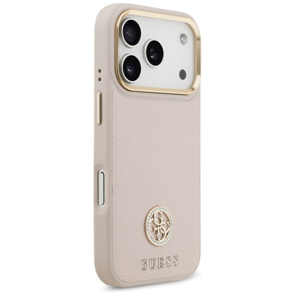 MagSafe-kotelo Apple iPhone 17 Prolle, Guess, Grained Strass Logo, Pinkki