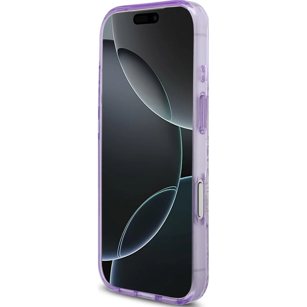 MagSafe-kotelo Apple iPhone 17 Prolle, Guess, IML Flower & Tonal Circle, Violetti